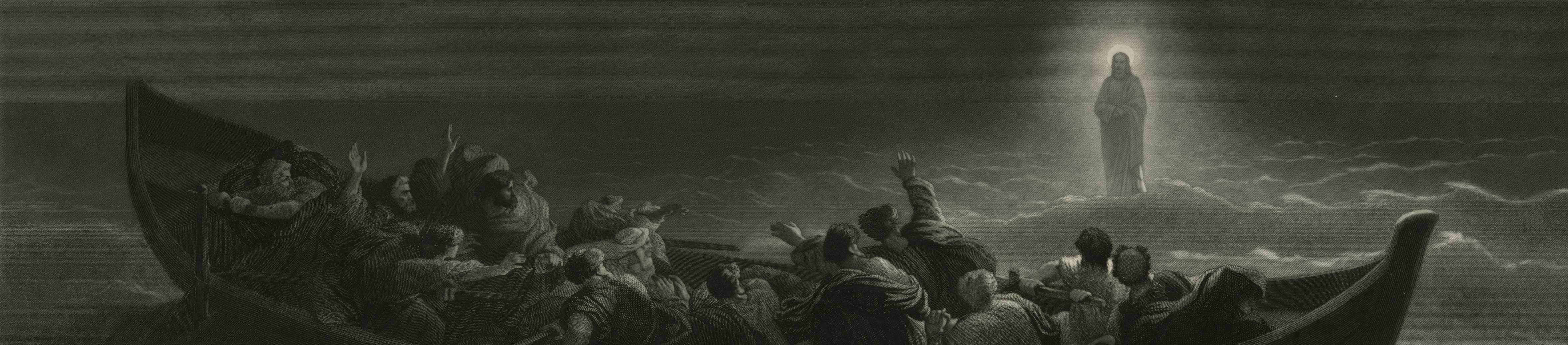 Christ walking on the sea