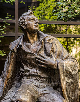 A statue of Joseph Smith found on BYU campus