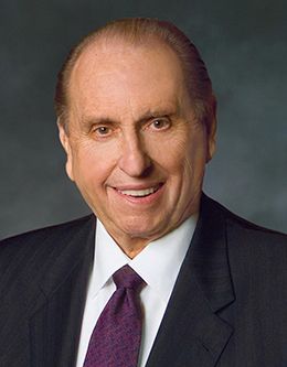 President Thomas S. Monson, prophet of The Church of Jesus Christ of Latter-day Saints.